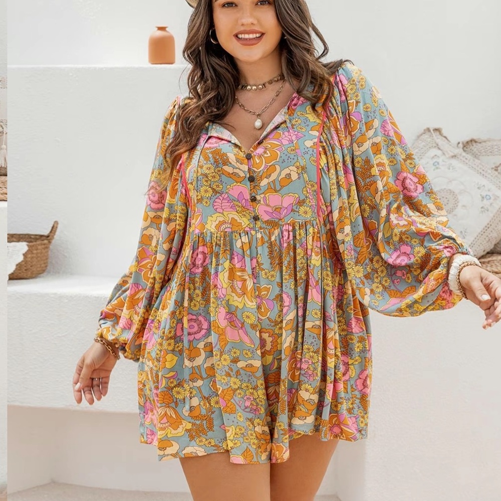 Floral Boho Romper